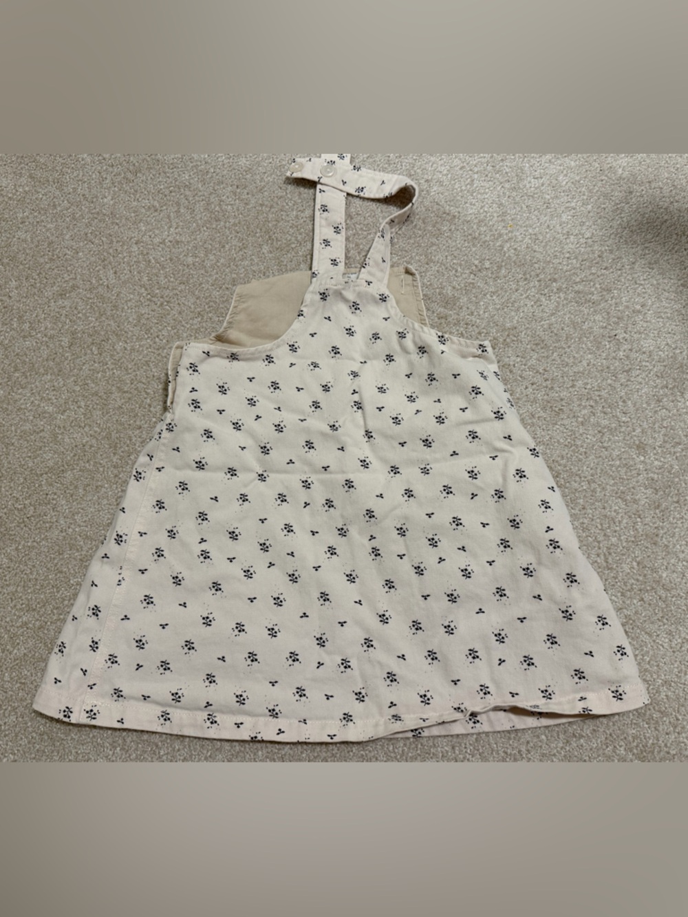 Konges Slojed Cream Floral Pinafore Dress - 3Y - Picture 4 of 4
